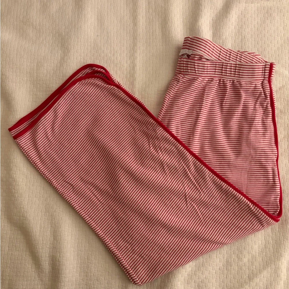 LAKE Red and White Striped Pajama Bottoms Classic Red - Picture 1 of 3